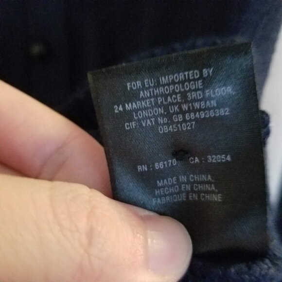 Anthropologie Moth Navy Snail Pocket Cardigan XS - Picture 10 of 10